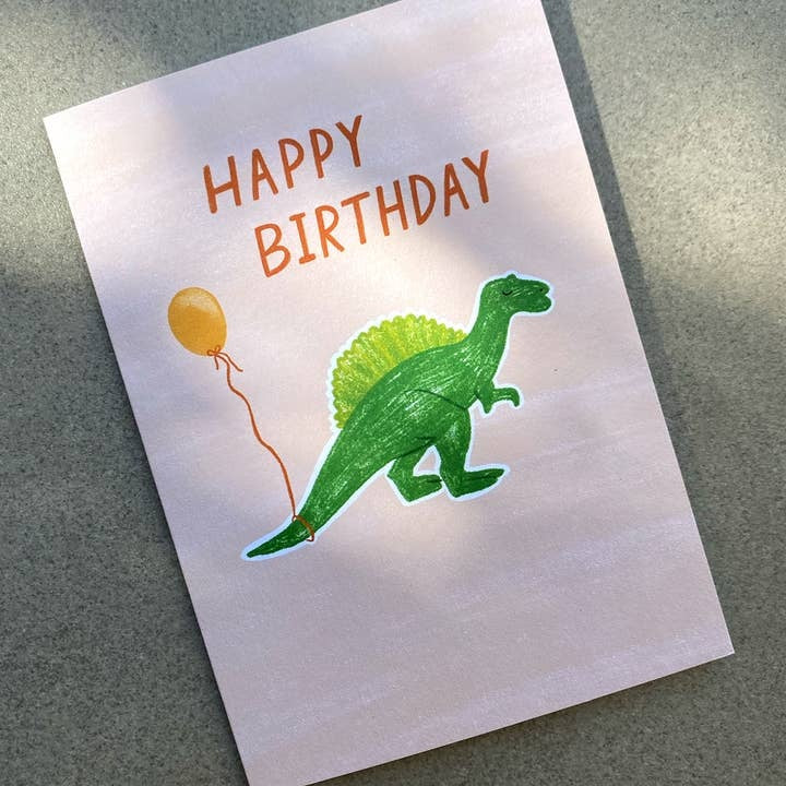 Dinosaur Happy Birthday Card