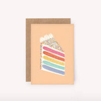 Thumbnail for Rainbow Cake Mini Card - Cute Greeting Card | Sprinkle Cake