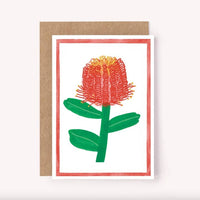 Thumbnail for Banksia Australian Wildflower Card - Floral Greeting Card