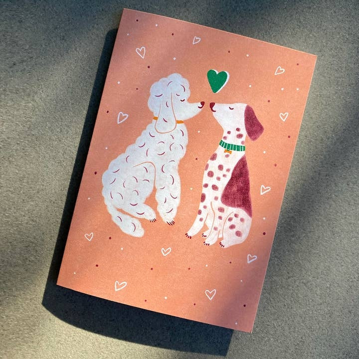 Dogs Kissing - Love Greeting Card | Valentine, Anniversary