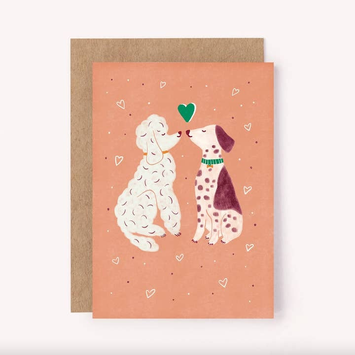 Dogs Kissing - Love Greeting Card | Valentine, Anniversary