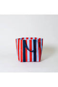 Red Blue Stripe Shopper Tote