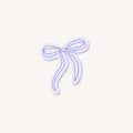 Book Girlie Bow Sticker - Purple