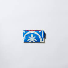 Tiny Zip Pouch – Blue Palm