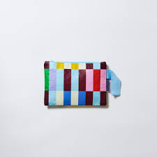 Mini Zip Pouch – Multi Stripe