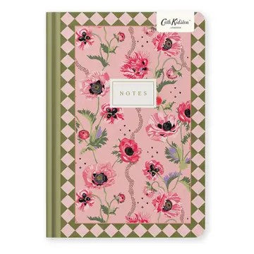 A5 Premium Hard Cover Notebook - Pink Poppies