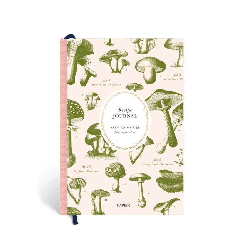 Papier - Mushroom - Hardcover Notebook - A5 - Recipe