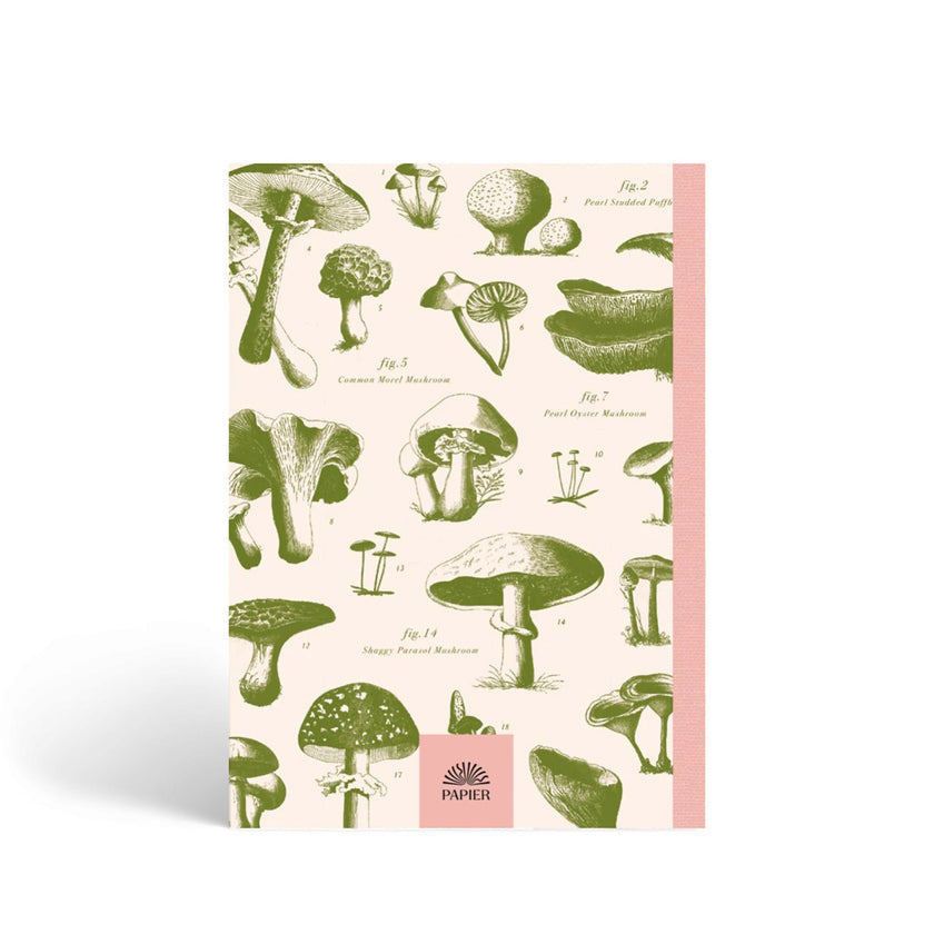 Papier - Mushroom - Hardcover Notebook - A5 - Recipe