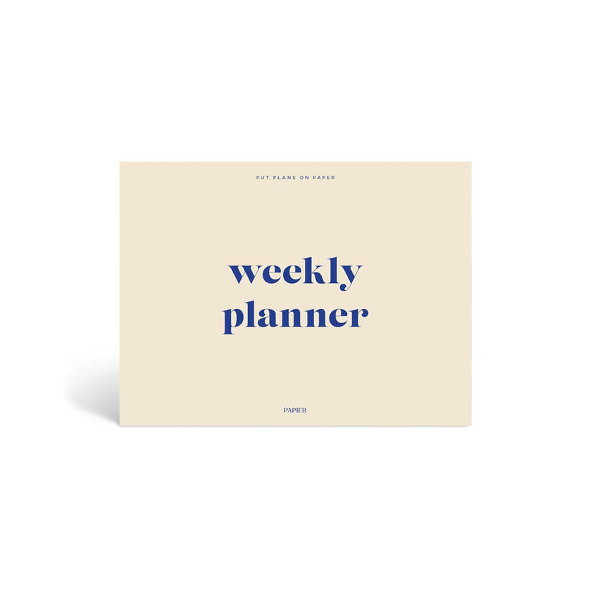 Papier - Joy - Sof Tcover - A5 - Weekly Desk Planner - Tan/