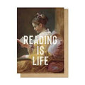 Reading Is Life Greetings Card