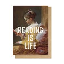 Reading Is Life Greetings Card