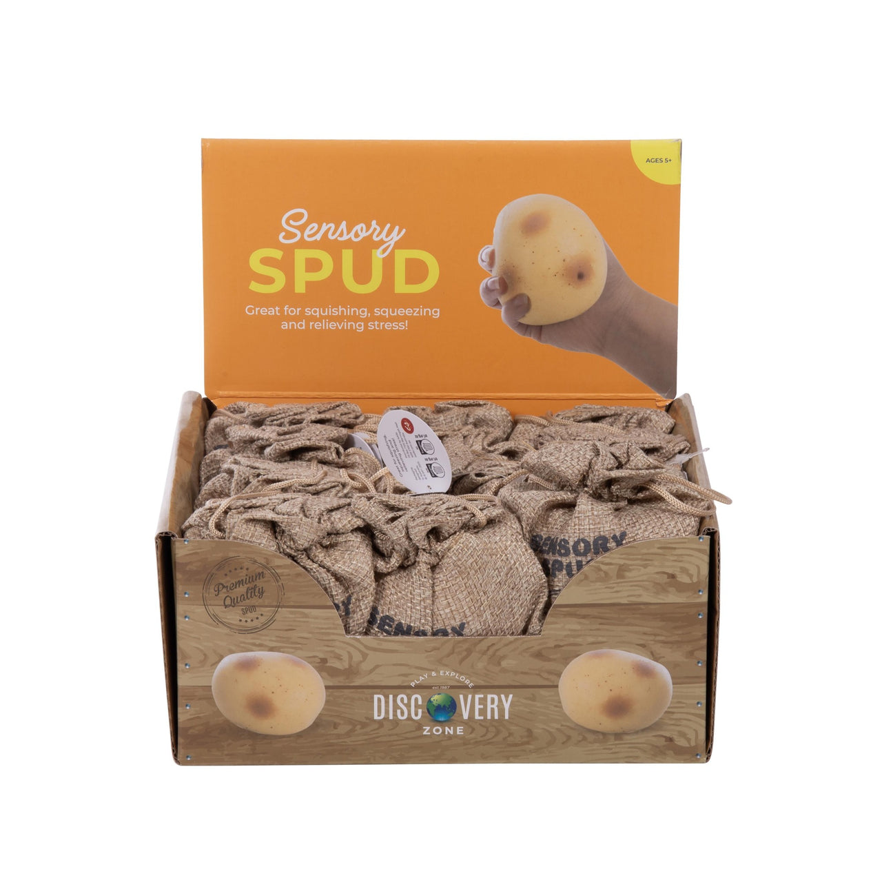 Discovery Zone Sensory Spud Cdu 12pcs Beige 6x5x8cm