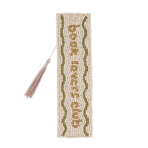 Book Lover Beaded Bookmark 5x20cm Nude