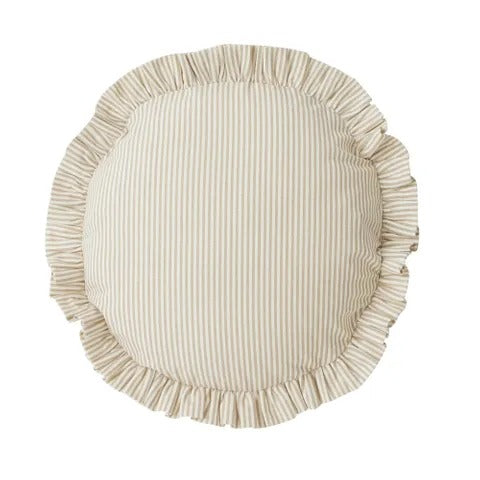 Bonny Cott Rnd Cushion 40cm Taupe/ivory