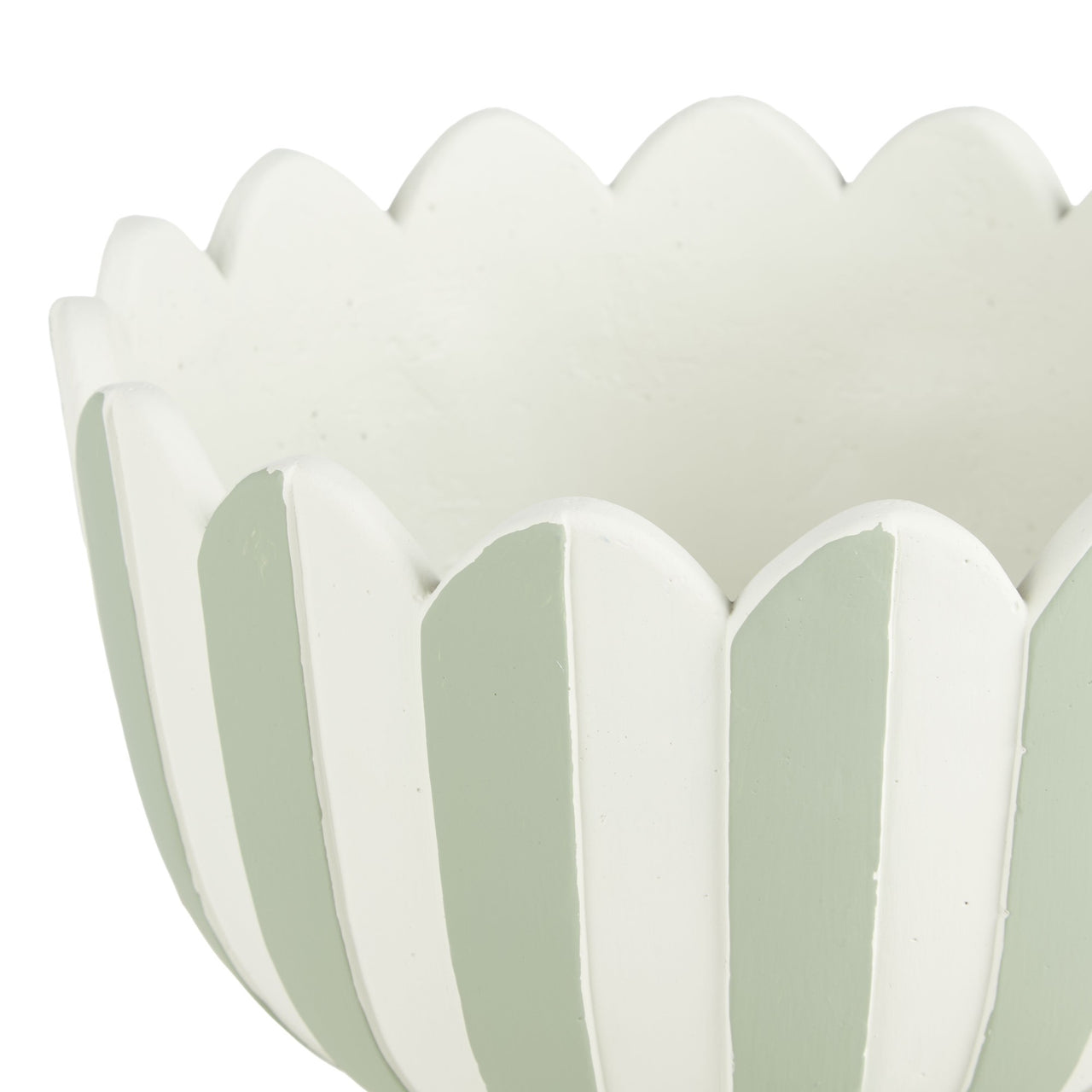 Emporium Lila Stripe Planter Light Green