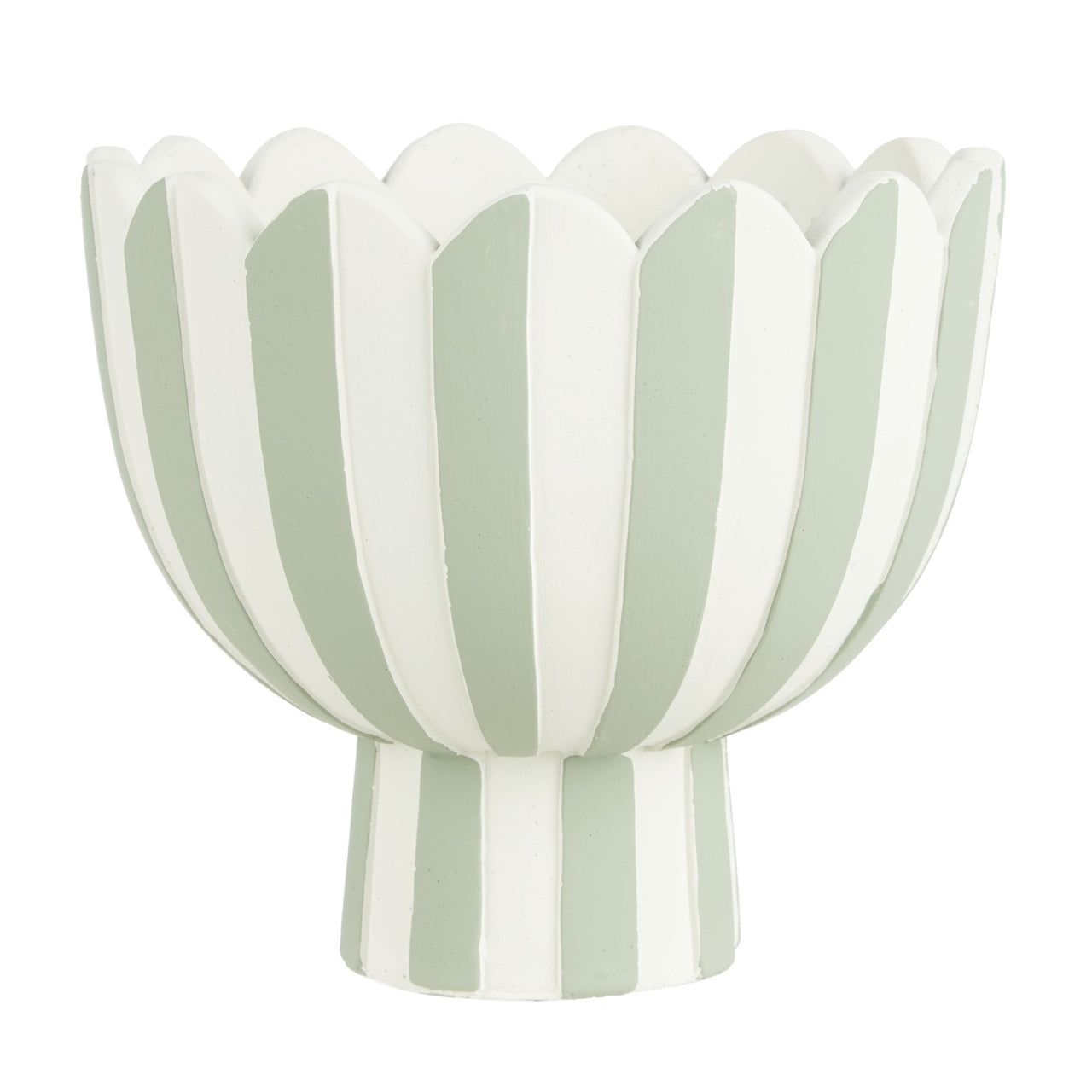 Emporium Lila Stripe Planter Light Green