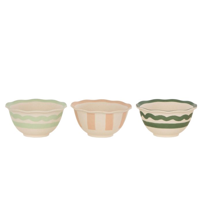 Dw Saltara Set Of 3 Bamboo Fibre Condiment Bowls 12cm