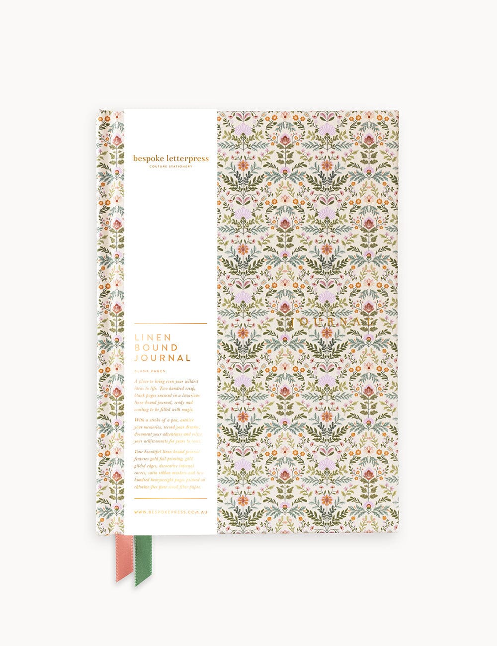 Linen Bound Blank Journal - Bramblefloss