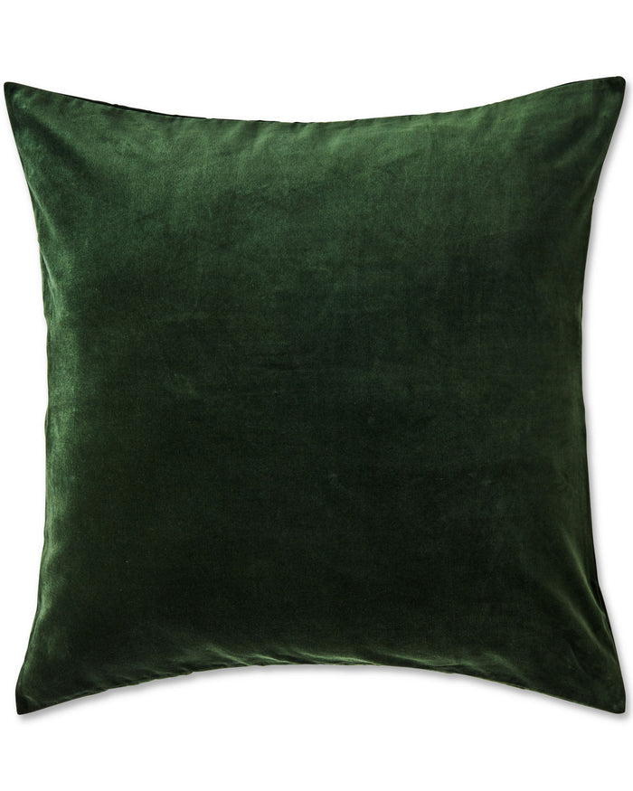 Kombu Green Velvet European Pillowcases 2p Set