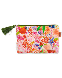 Thumbnail for Meandering Meadow Velvet Cosmetics Purse One Size