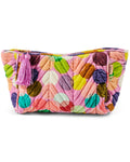 Confetti Pink Velvet Toiletry Bag One Size