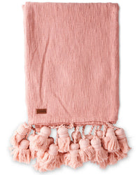 Thumbnail for Dusty Pink Tassel Throw