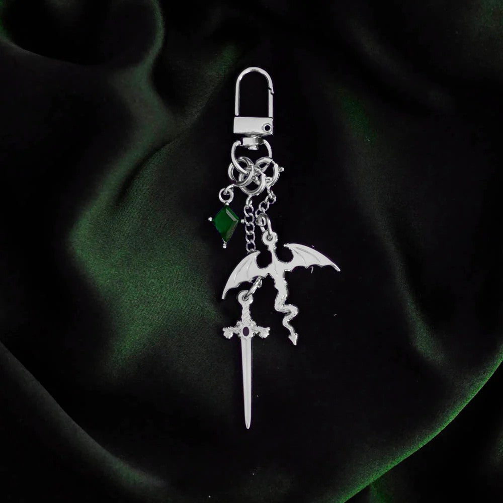 Dragon Rider Charm - Silver