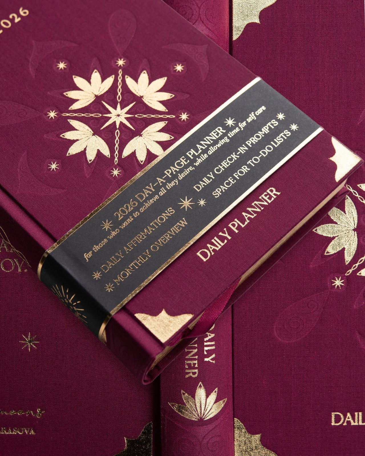2026 Daily Planner - Rich Burgundy