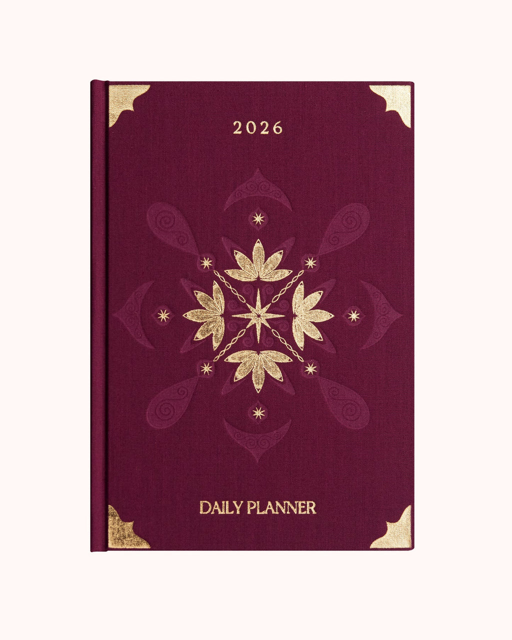 2026 Daily Planner - Rich Burgundy
