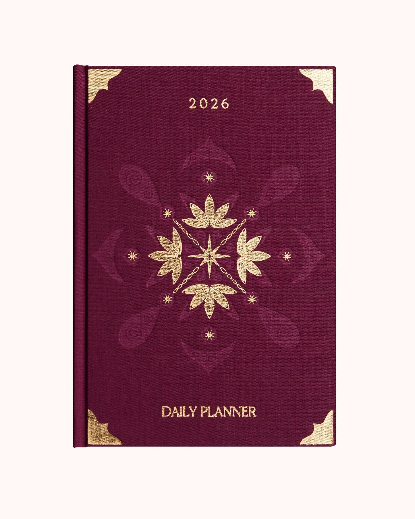 2026 Daily Planner - Rich Burgundy