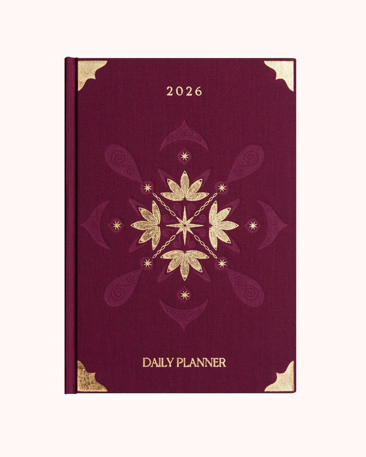 2026 Daily Planner - Rich Burgundy