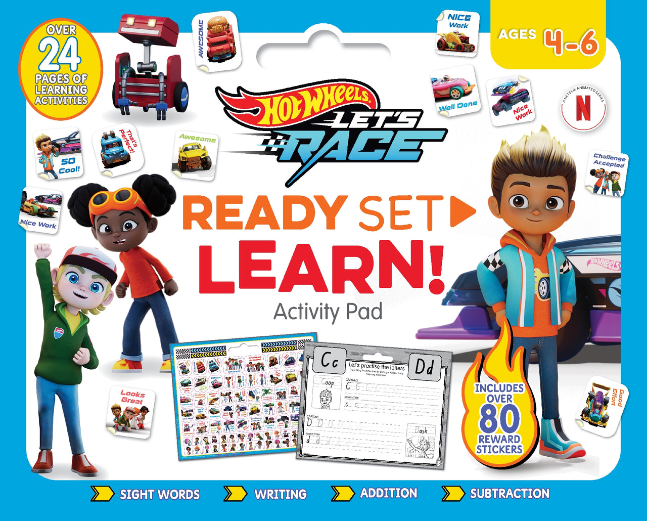 Hot Wheels: Ready Set Learn! Activity Pad (mattel: Ages 4-6 Years)