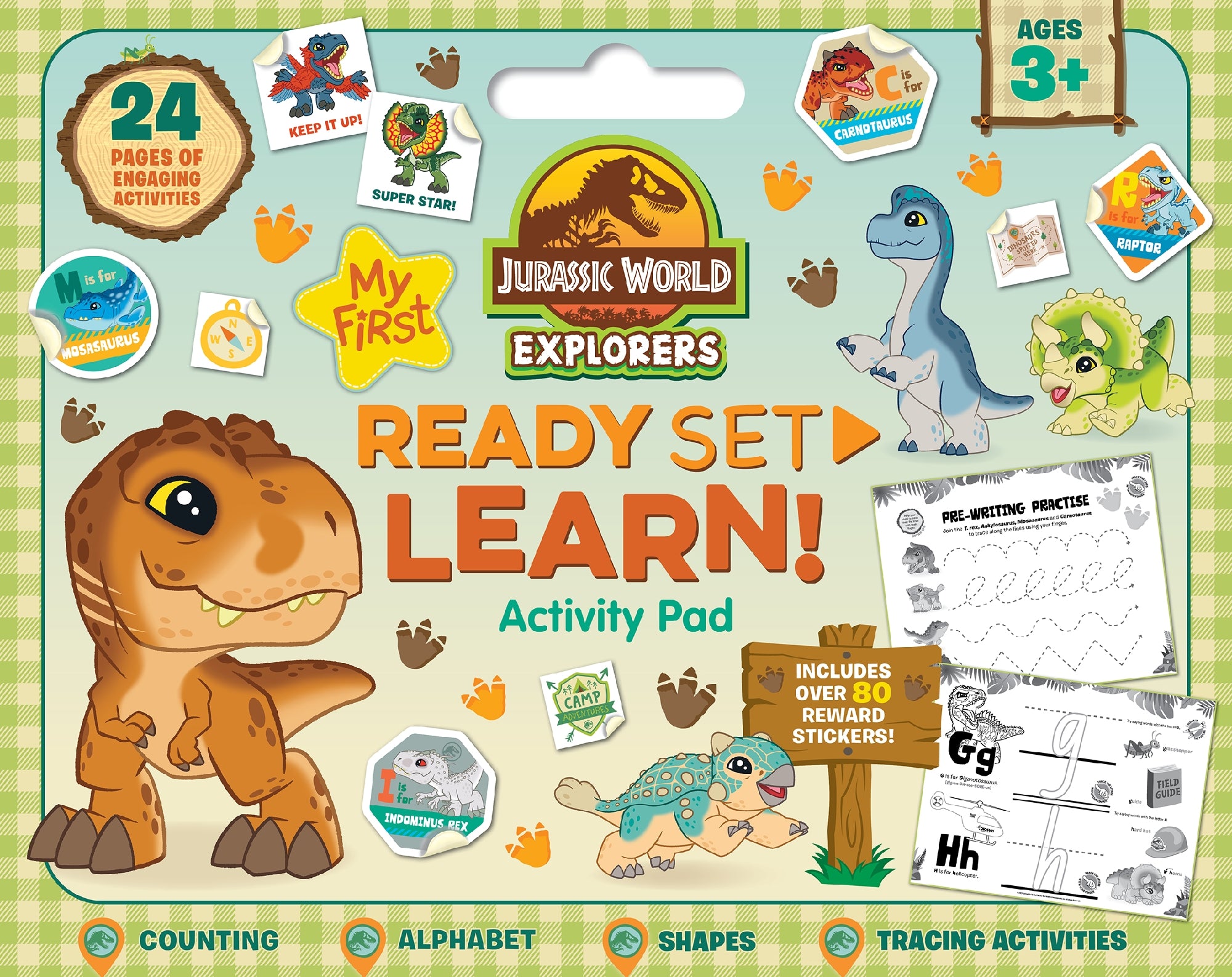 Jurassic World Explorers: Ready Set Learn! Activity Pad (universal: Ages 3+ Years)