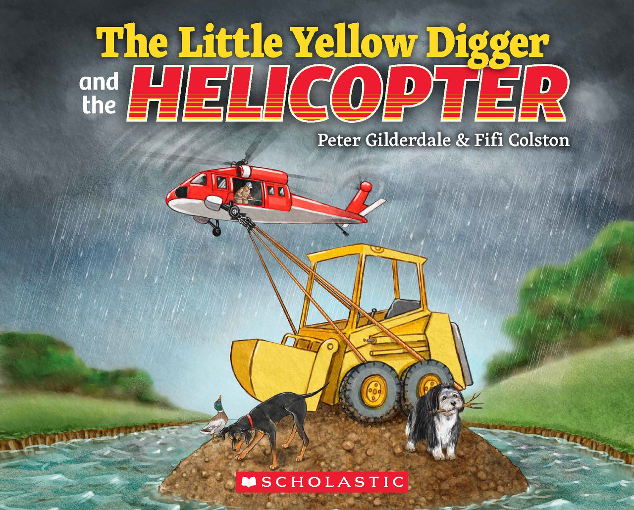 The Little Yellow Digger And The Helicopter