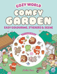 Thumbnail for Cozy World Comfy Garden: Easy Colouring And Sticker Scene For Teens, Young Adults And Adults