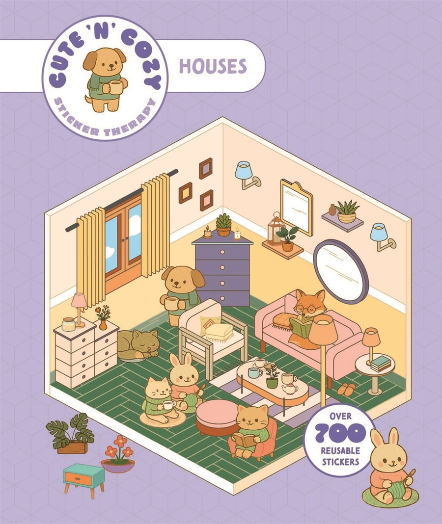 Cute 'n' Cozy Sticker Therapy: Homes