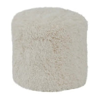 Thumbnail for Lamont Faux Fur Ottoman 43x47cm Ivory