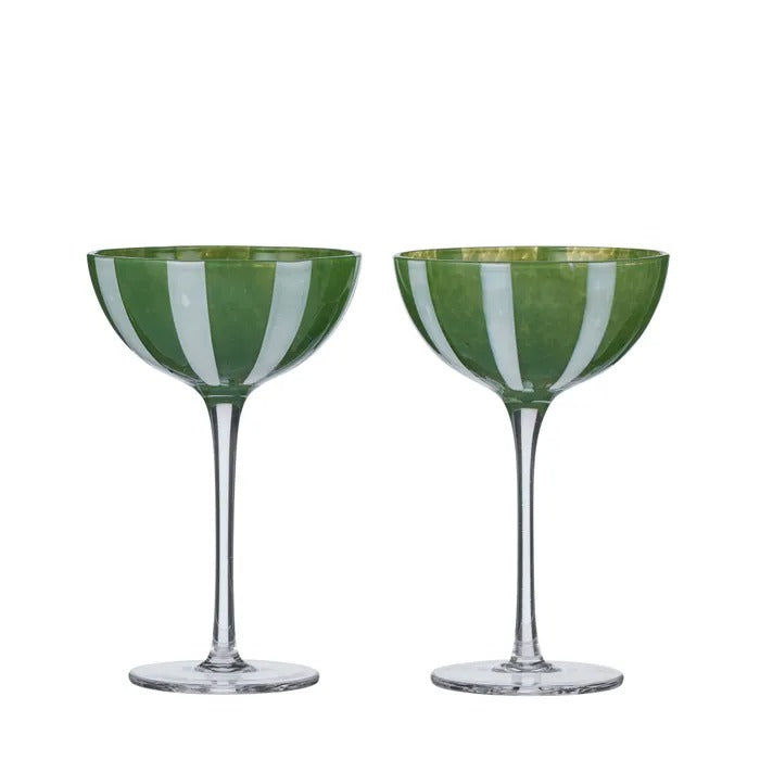Aperitivo S/2 Coupe Glass 10x15.5cm Gr/i