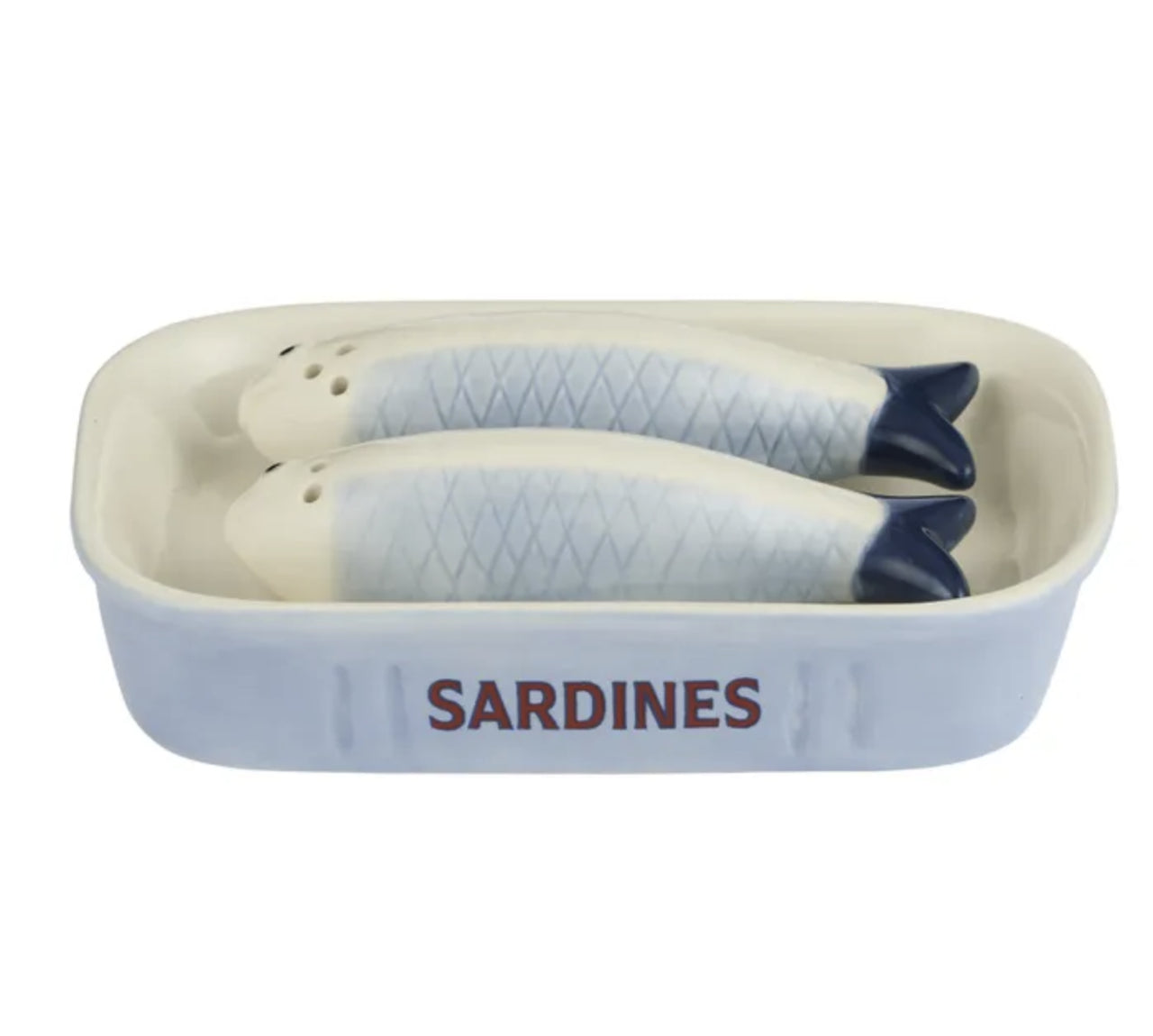 Sardine 3pc Ceramic S&p Set 14x10x4cm