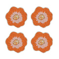 Flora S/4 Beaded Coaster 10cm Multi