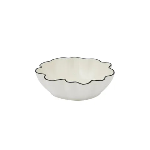 Winslow Ceramic Bowl 16x5cm Ivory/black