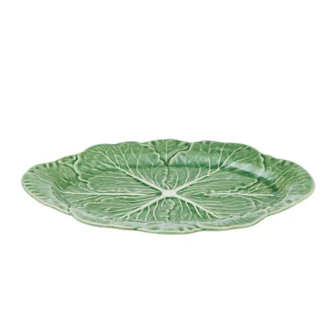 Cabbage Ceramic Oval Platter 38x26cm Grn