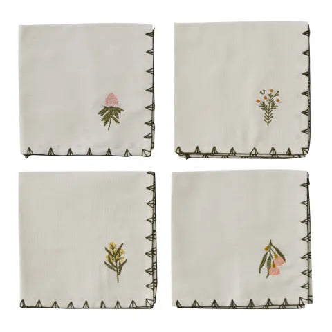 Daphne S/4 Cotton Embroided Napkins