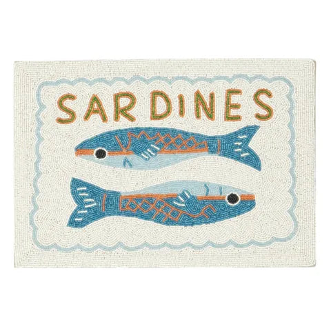 Sardines Beaded Centrepiece 32x46cm