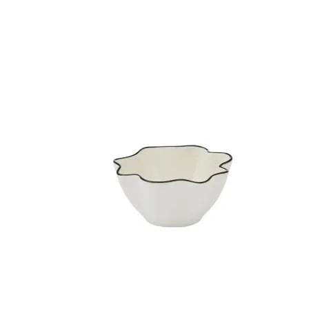 Winslow Ceramic Bowl -  Ivory/black