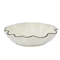 Winslow Ceramic Bowl 30x7cm Ivory/black