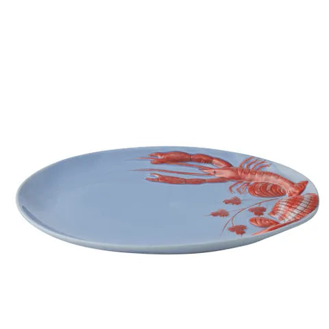 Agosta Cer Platter 28x40cm Sky/orange