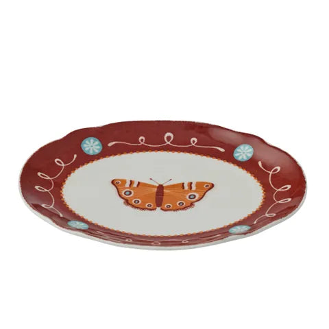 Nancy Bird Ceramic Plate 19x14cm Russet