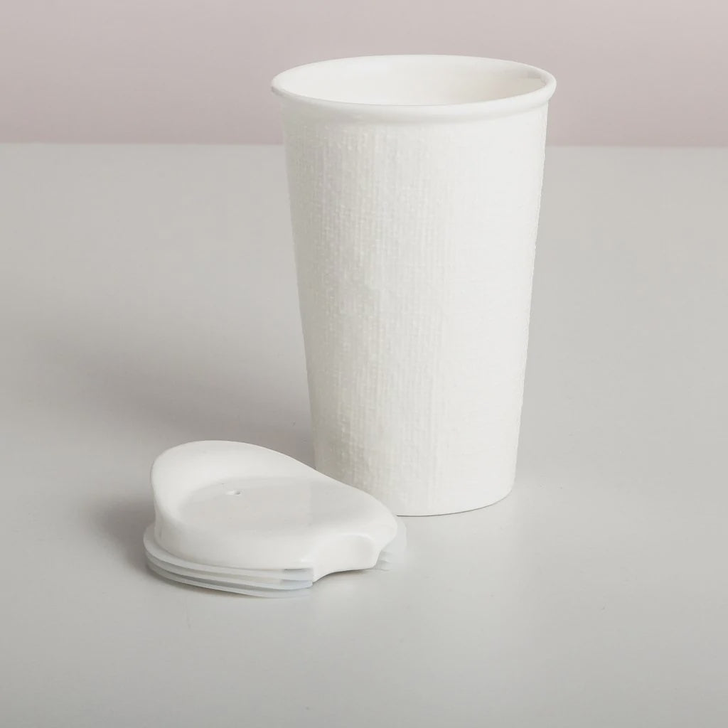 IT'S A KEEPER CERAMIC CUP TALL - WHITE LINEN