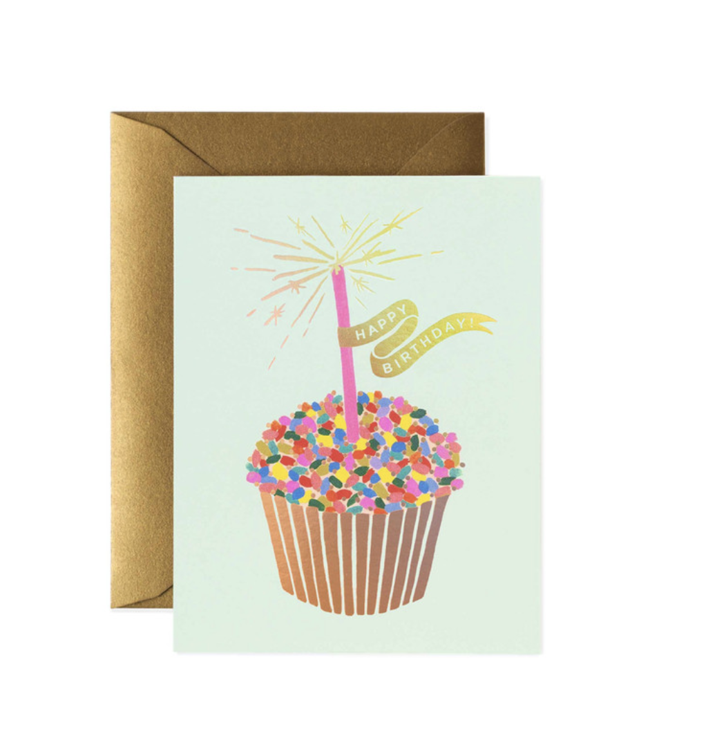 RIFLE PAPER CO - SINGLE CARD - CUPCAKE BIRTHDAY